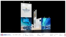 20x20 Peninsula booth design by Exhibit-Rentals